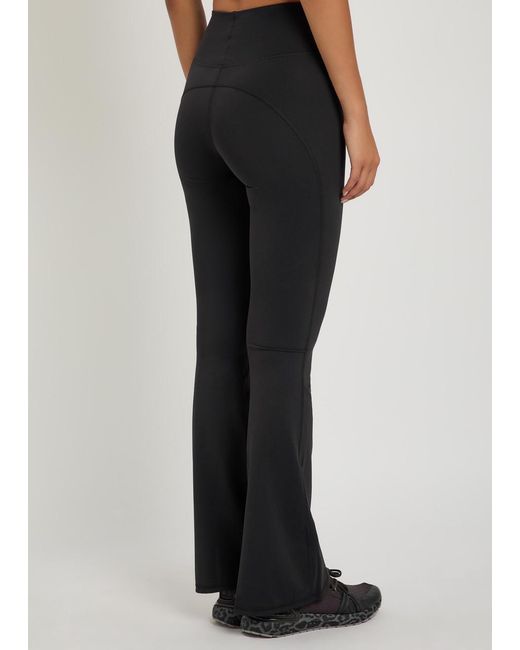 Stella McCartney Black Adidas X Training Logo Stretch-Jersey Flared Leggings