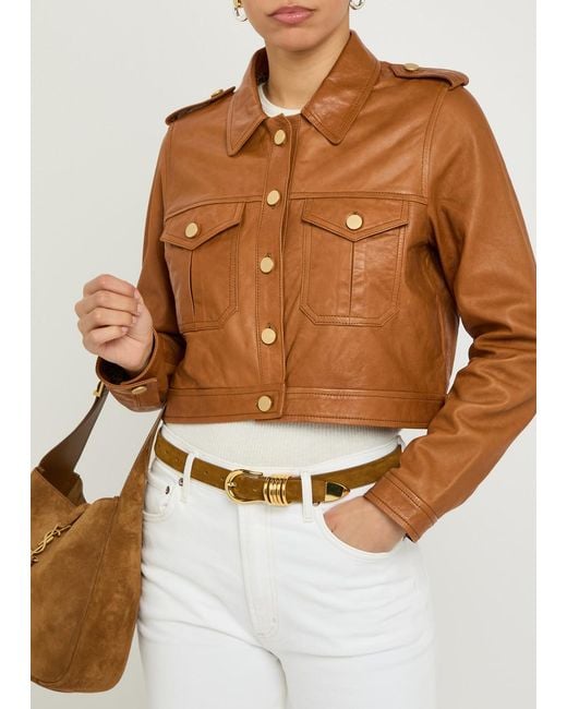 DEHANCHE Brown Hollyhock Suede Belt
