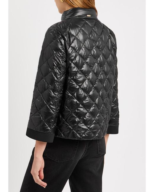 Herno Black Diamond-quilted Shell Jacket