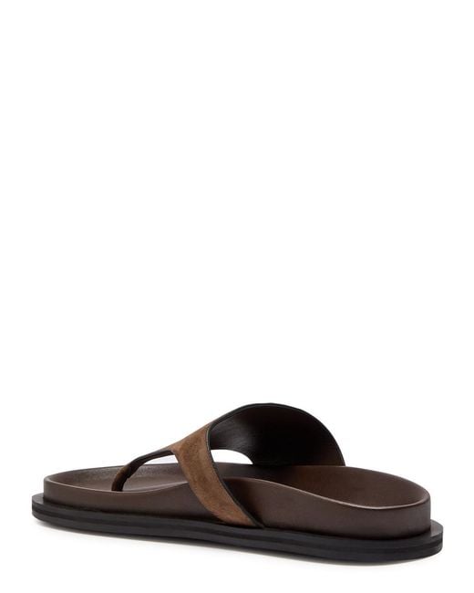 A.Emery Brown Imara Suede Flip Flops