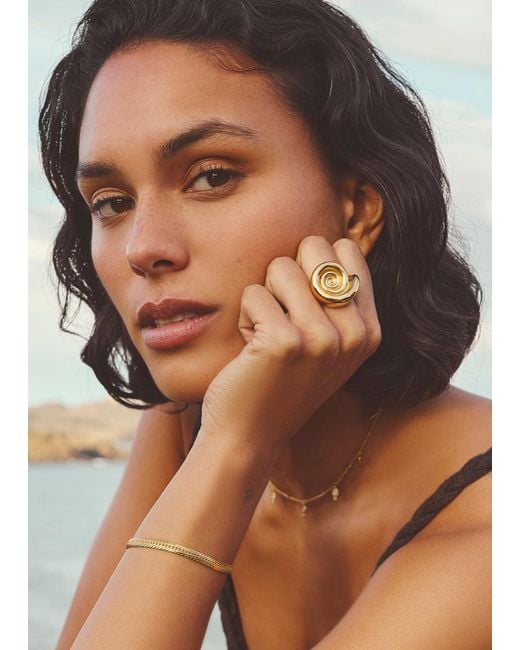 Missoma Metallic Spiral Dome Statement Ring