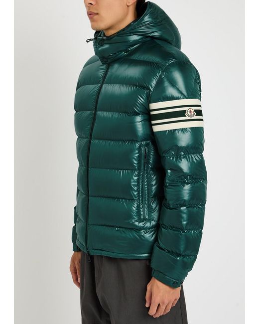 Moncler Green Landre Padded Shell Jacket for men