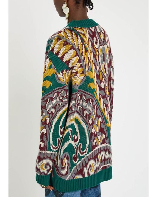 Etro Multicolor Patterned Wool-Blend Jumper