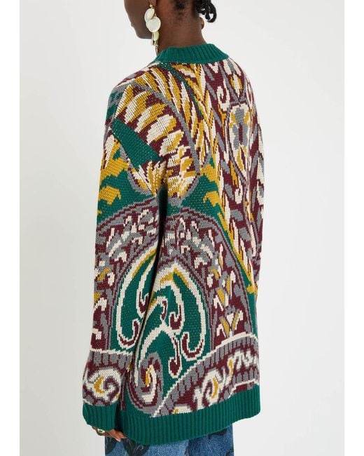 Etro Multicolor Patterned Wool-Blend Jumper