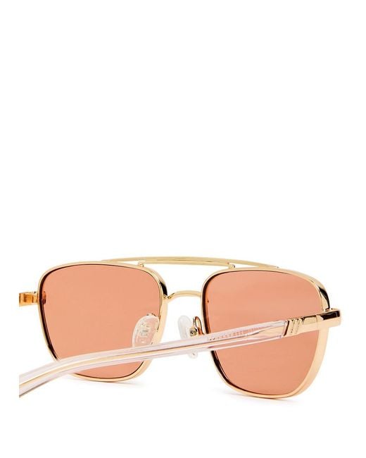 Le Specs White Le Mimi Rectangle-Frame Sunglasses
