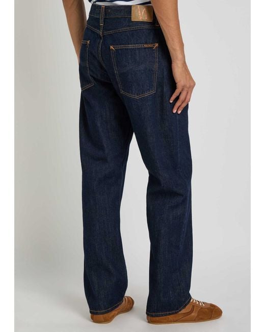 Nudie Jeans Blue Rad Rufus Straight-Leg Jeans for men