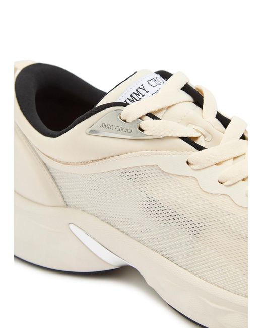 Jimmy Choo White Diamond Run Mesh Sneakers for men