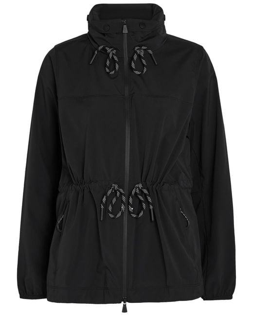 Moncler Black Soulare Hooded Stretch-Shell Jacket