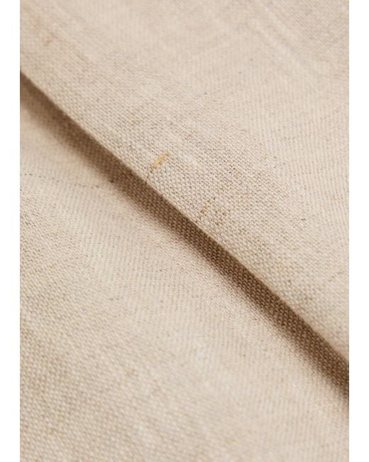 Wax London Natural Aubyn Tapered-Leg Linen Trousers for men