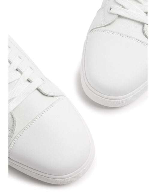 Christian Louboutin White Fun Louise Junior Leather Sneakers