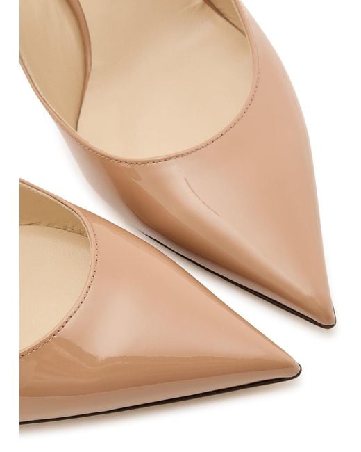 Jimmy Choo Brown Bing 65 Embellished Leather Mules, Mules, Size 7 Heel