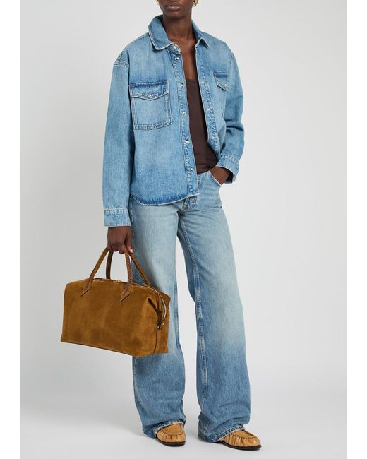 Metier Brown Vérité City Suede Top Handle Bag
