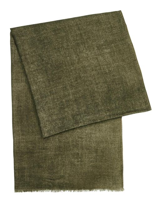AMA Pure Green Double-Faced Wool Scarf
