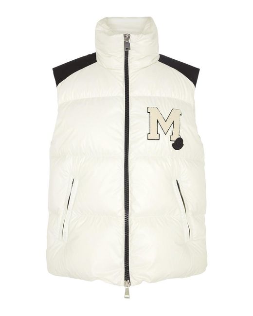 Moncler White Oder Quilted Shell Gilet