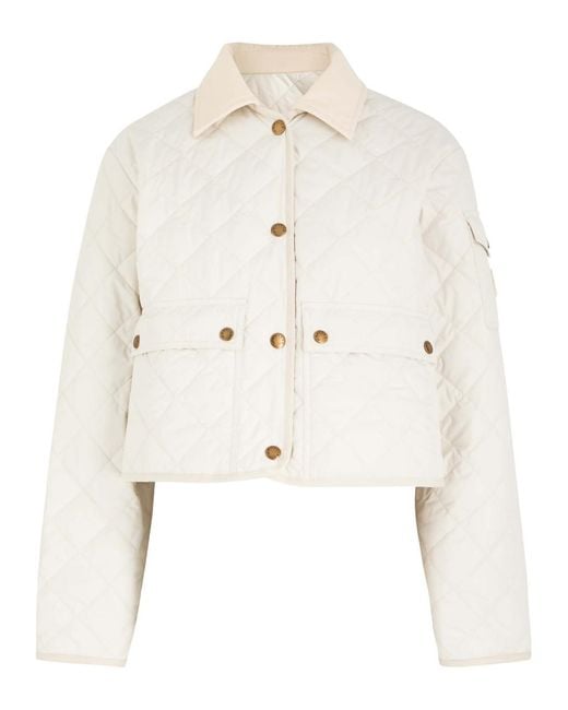 Moncler Natural Chitre Quilted Shell Jacket
