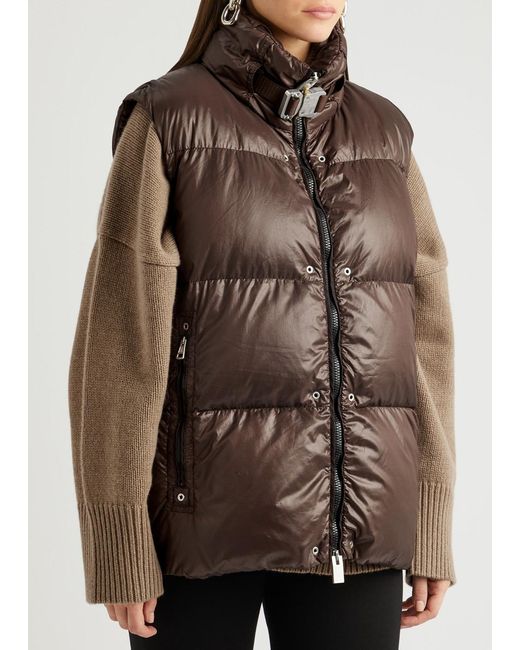 Moncler Brown 6 1017 Alyx 9sm Islote Quilted Shell Gilet