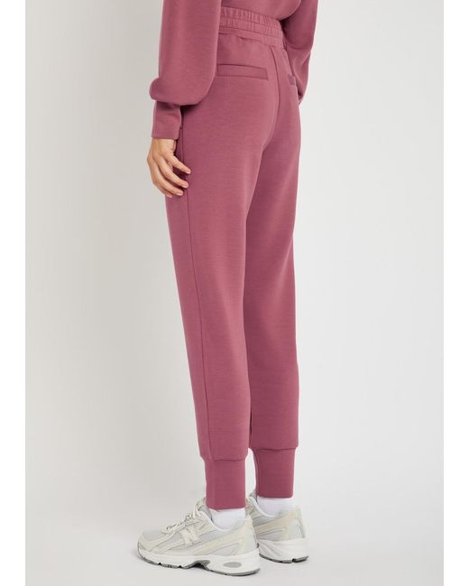 Varley Red The Slim Cuff 27.5 Stretch-Jersey Sweatpants