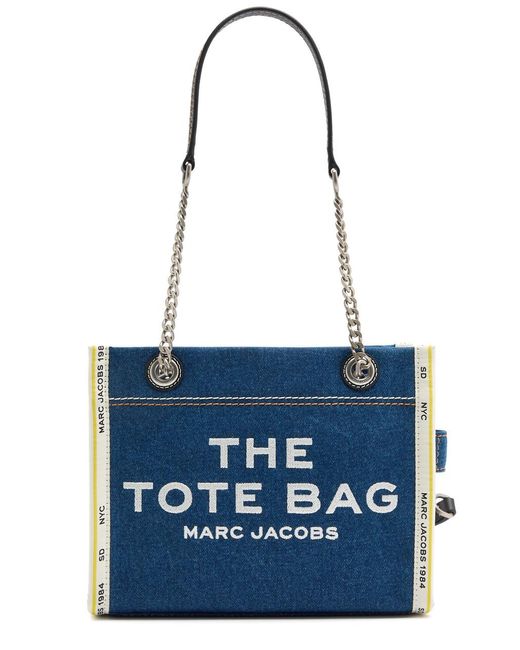 Marc Jacobs Blue The Tote Small Denim Tote