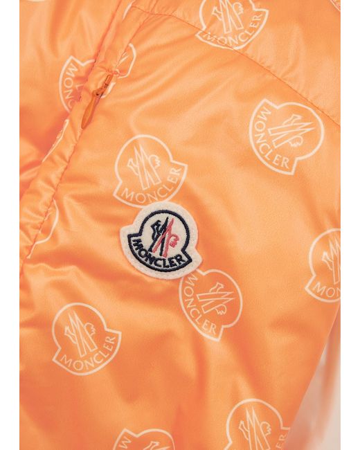 Moncler Orange Alkarab Logo-print Quilted Shell Gilet for men