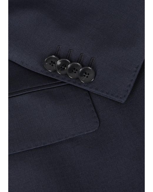 Boss Blue Slim Stretch-Wool Blazer for men