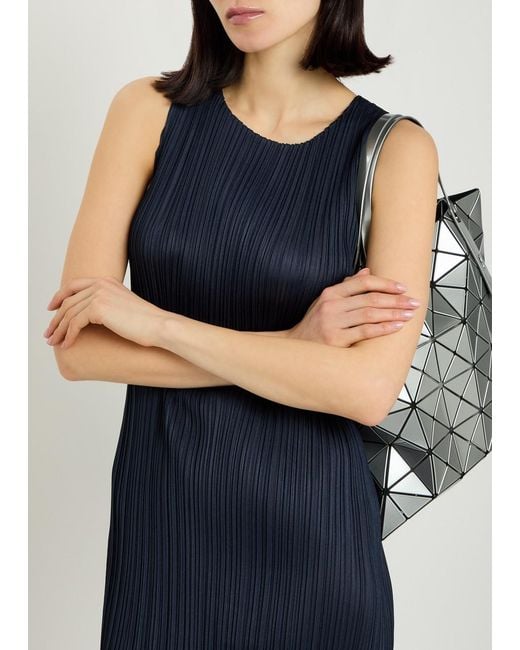 Pleats Please Issey Miyake Blue Pleated Woven Midi Dress