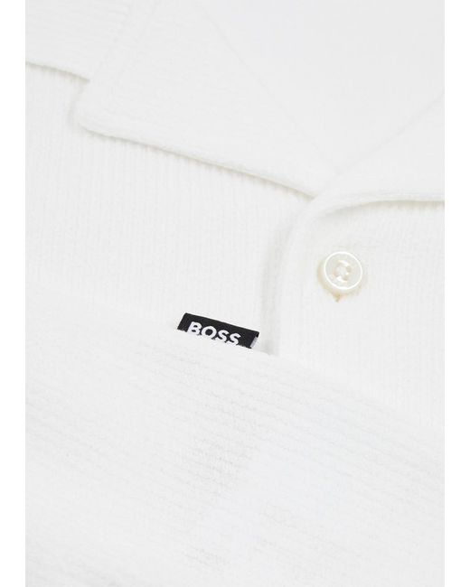 Boss White Powell Cotton Shirt for men