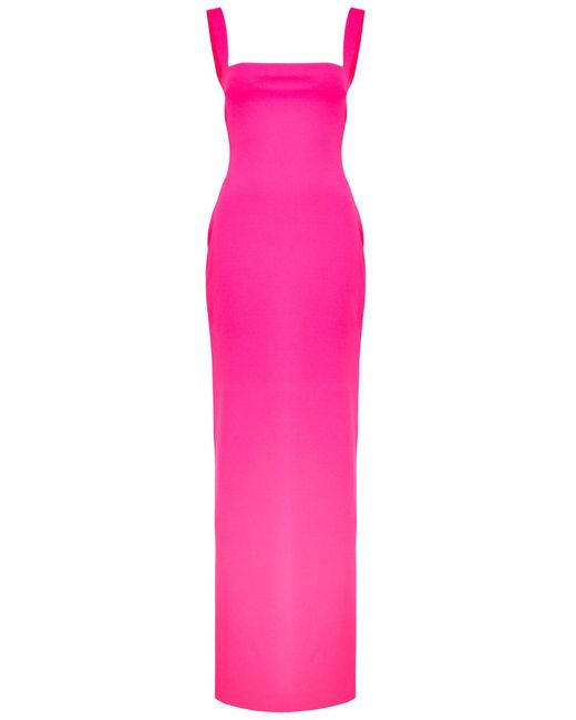 Solace London Pink Joni Crepe Maxi Dress