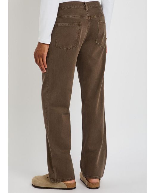 FRAME Brown Relaxed Straight-Leg Denim Jeans for men