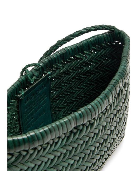 Dragon Diffusion Green Minsu Woven Leather Cross-Body Bag