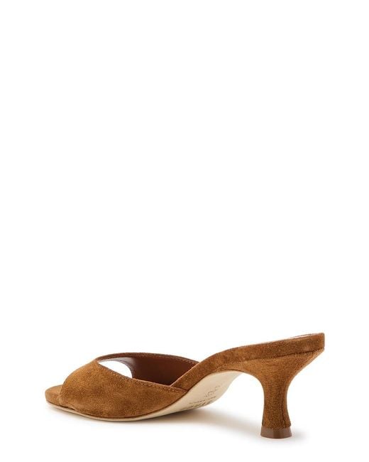 Staud Brown Brigitte 60 Brushed Suede Mules