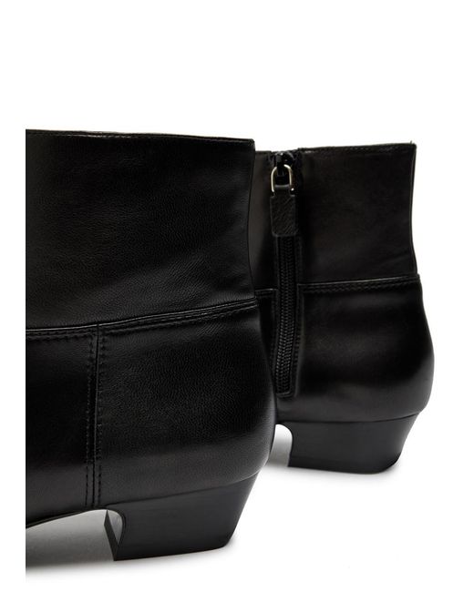 Stuart Weitzman Black Stassi 20 Leather Ankle Boots