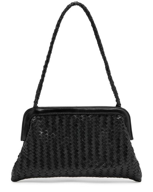 Bembien Black Le Sac Woven Leather Shoulder Bag