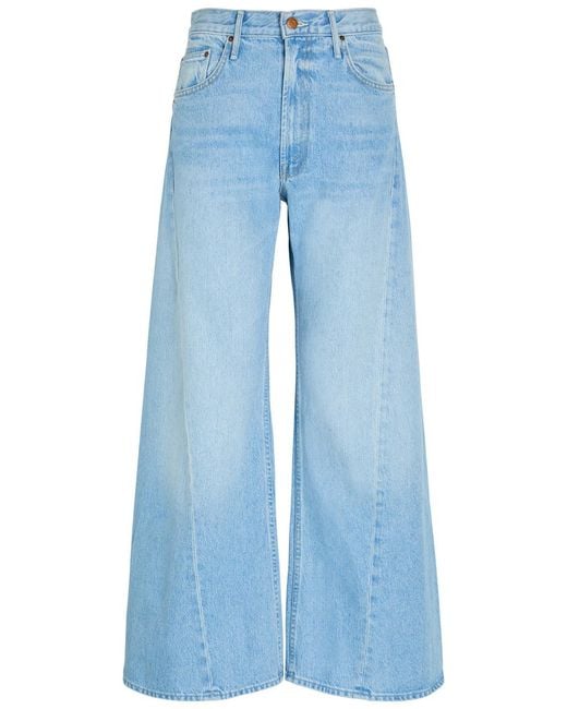 Mother Blue The Lemon Twist Wide-Leg Denim Jeans