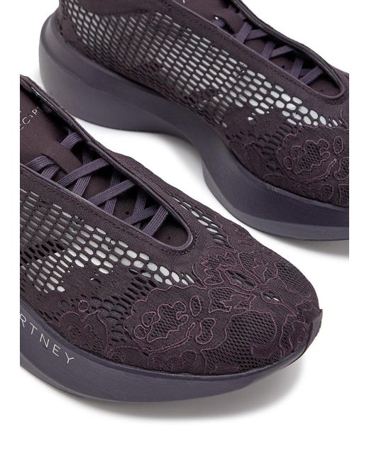 Stella McCartney Purple Adidas X Adizero Mesh-Knit Sneakers