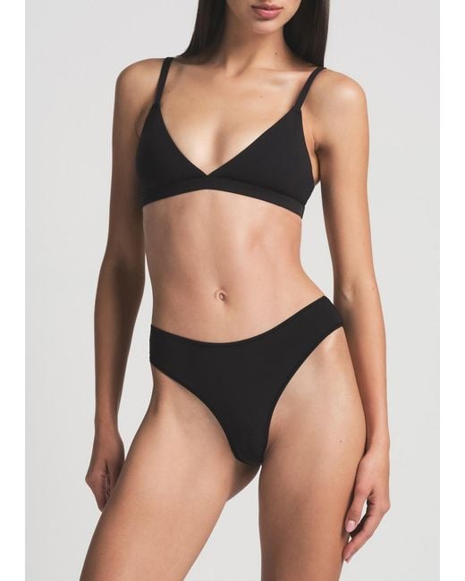 Skims Black Stretch-Jersey Thong