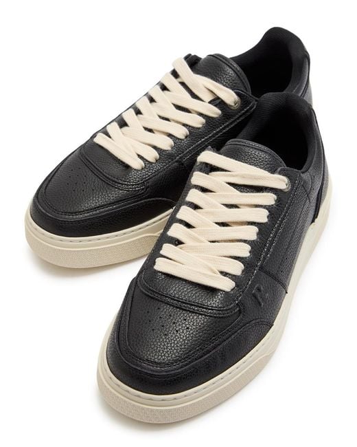 Represent Black Initial Leather Sneakers for men