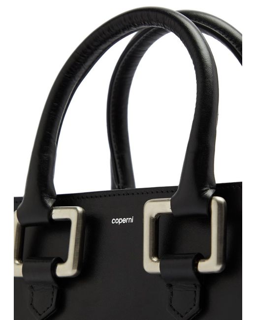 Coperni Black Emoji Leather Top Handle Bag