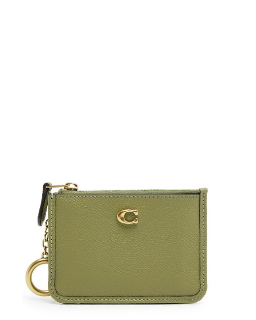 COACH Green Leather Card Holder
