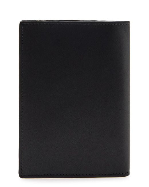 Paul Smith Black Logo Leather Passport Holder for men