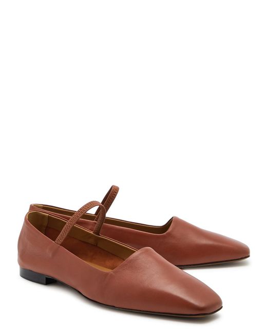 Atp Atelier Brown Petina Mary Jane Leather Flats