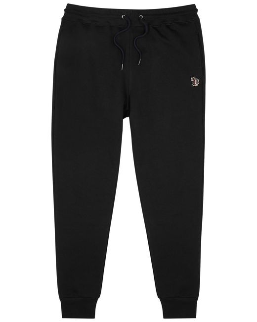 PS by Paul Smith Black Logo Cotton Sweatpants for men