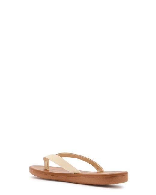 Ancient Greek Sandals White Saionara Leather Flip Flops