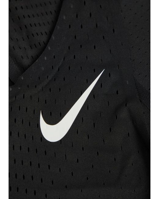 Nike Black Aeroswift Dri-Fit Adv Perforated Running Tank for men