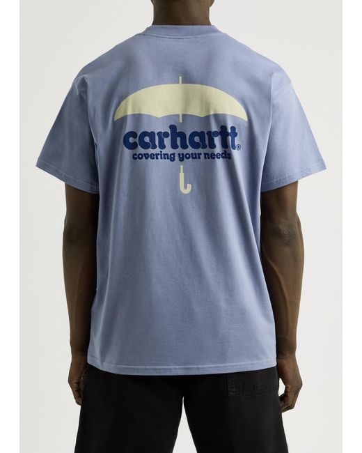 Carhartt Blue Covers Printed Cotton T-Shirt for men
