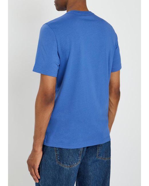 Paul Smith Blue Appliquéd Cotton T-Shirt for men
