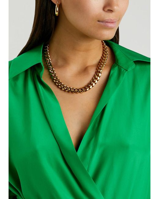 Fallon Metallic Ruth -plated Chain Necklace