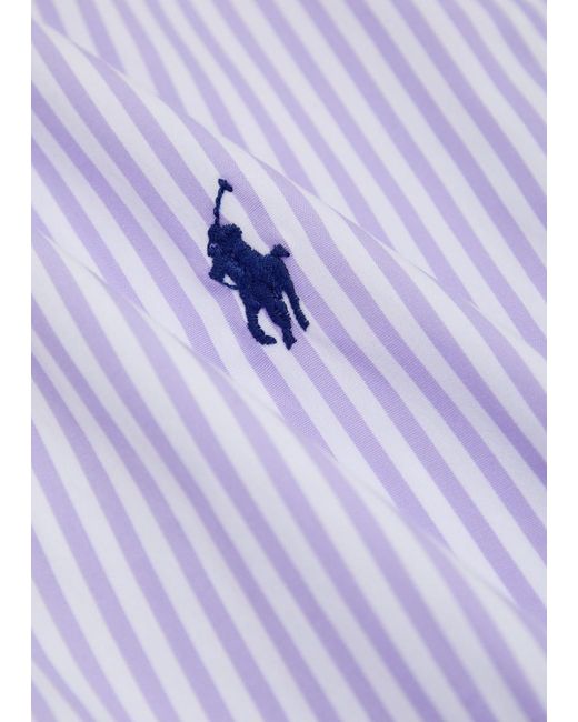 Polo Ralph Lauren Purple Striped Cotton Shirt for men