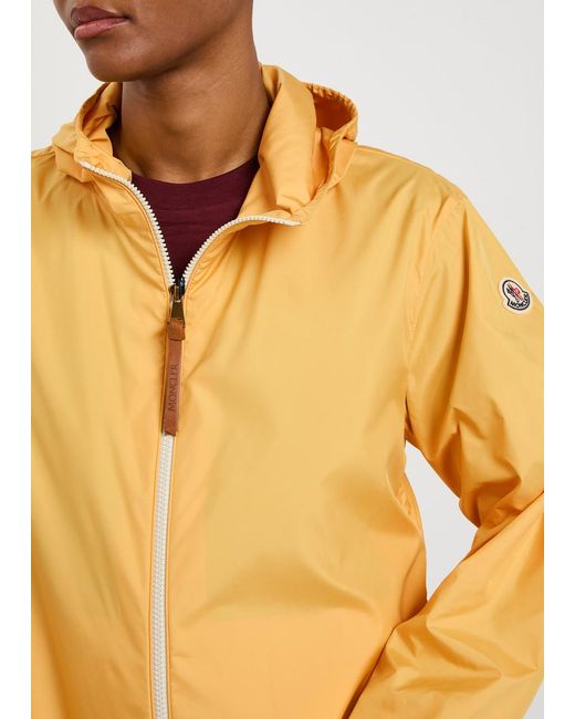 Moncler Yellow Fegeos Hooded Shell Jacket
