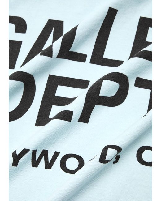 GALLERY DEPT. Blue Logo-print Cotton T-shirt for men