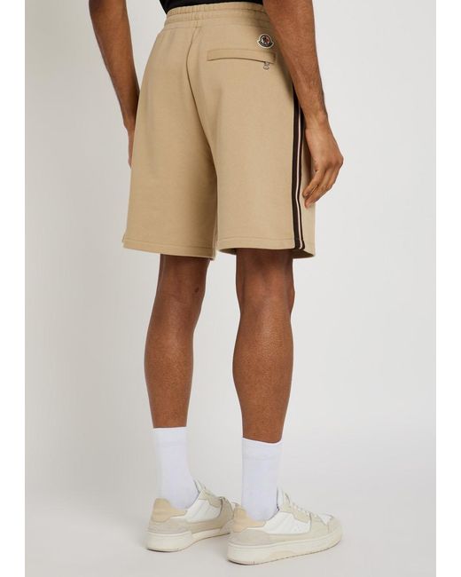 Moncler Natural Striped Cotton Shorts for men